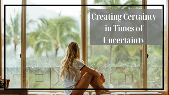 Grounding prompts and calming reflections — symbolizing the use of intentional writing and mindfulness practices to create clarity and stability during uncertain times.