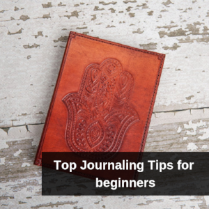 Simple prompts and a pen beside it — offering easy, encouraging tips to help beginners start their journaling journey with confidence and clarity.