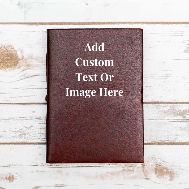 Custom engraved leather notebook – create your own cover design for a unique, handcrafted journal