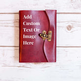 Customizable leather journal – personalize the front cover with names, quotes, logos, or designs for a one-of-a-kind writing experience