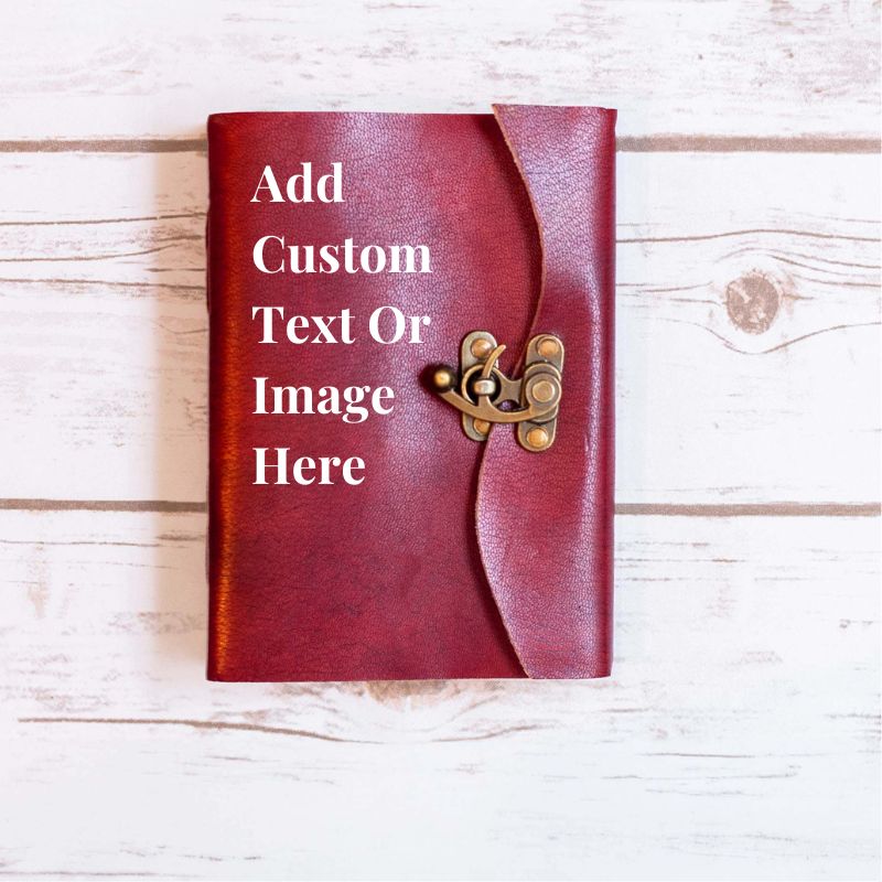 Customizable leather journal – personalize the front cover with names, quotes, logos, or designs for a one-of-a-kind writing experience