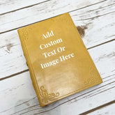 Personalized leather journal – custom front design for names, initials, or meaningful quotes