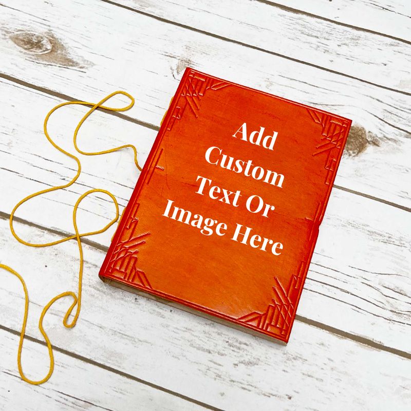 Make-it-yours leather journal – custom front embossing for gifts, branding, or personal expression