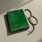 Embossed constellation leather journal in color green – perfect for astrology lovers, writers, and deep thinkers