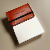Handcrafted notepads in refillable leather – perfect for jotting ideas, reminders, or affirmations