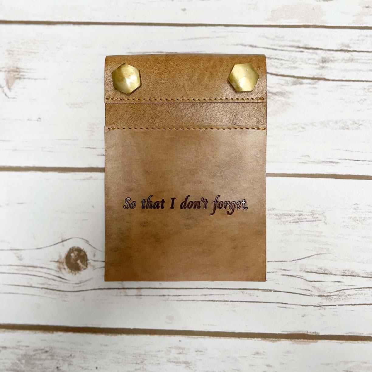 Refillable Leather Notepad - Don't Forget