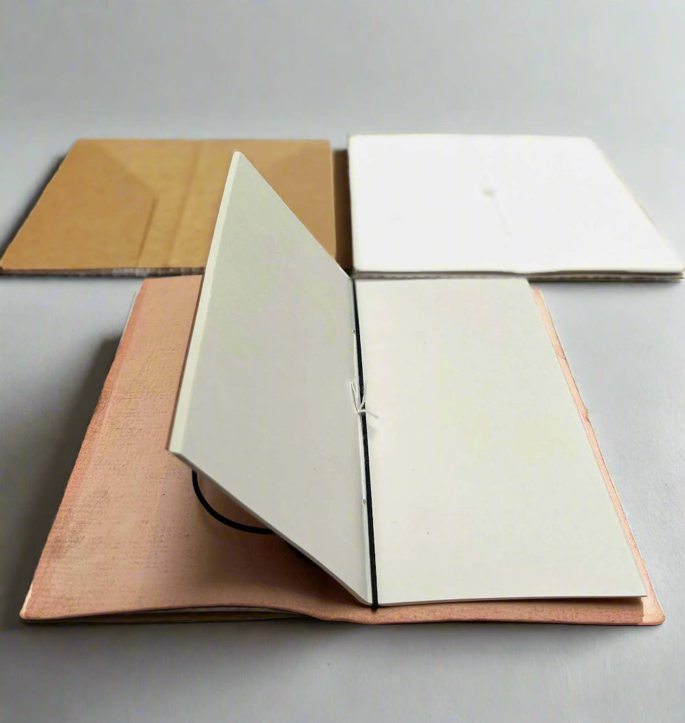 A5 and Regular Size traveler's notebook refills side by side