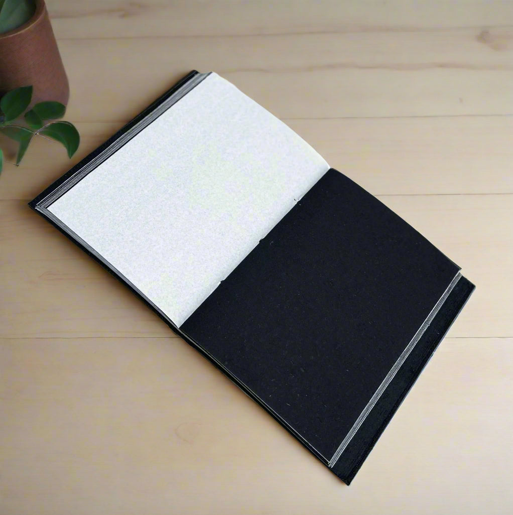 Celestial tarot-themed journal – mystical, handcrafted notebook for spiritual journaling, divination notes, and moon magic