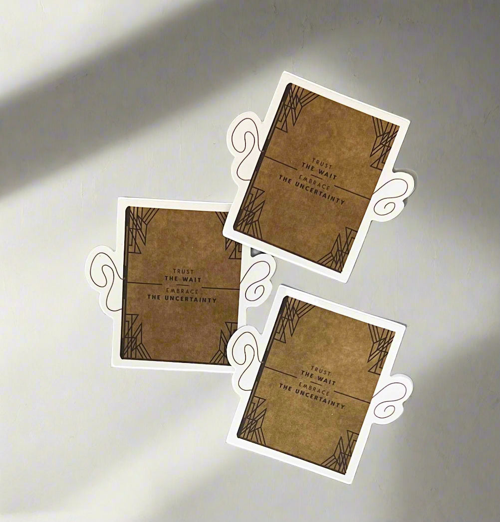 Trust the Wait - Inspirational Quote Sticker