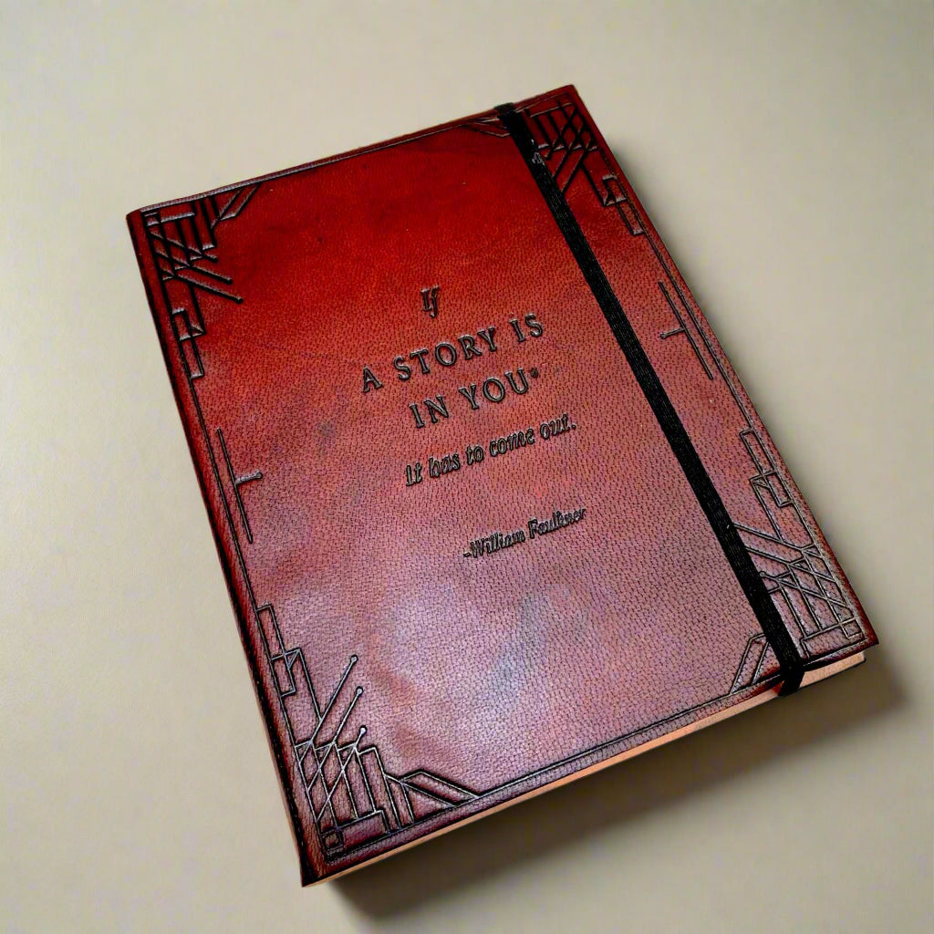 IF A STORY HANDMADE LEATHER JOURNAL by SOOTHI