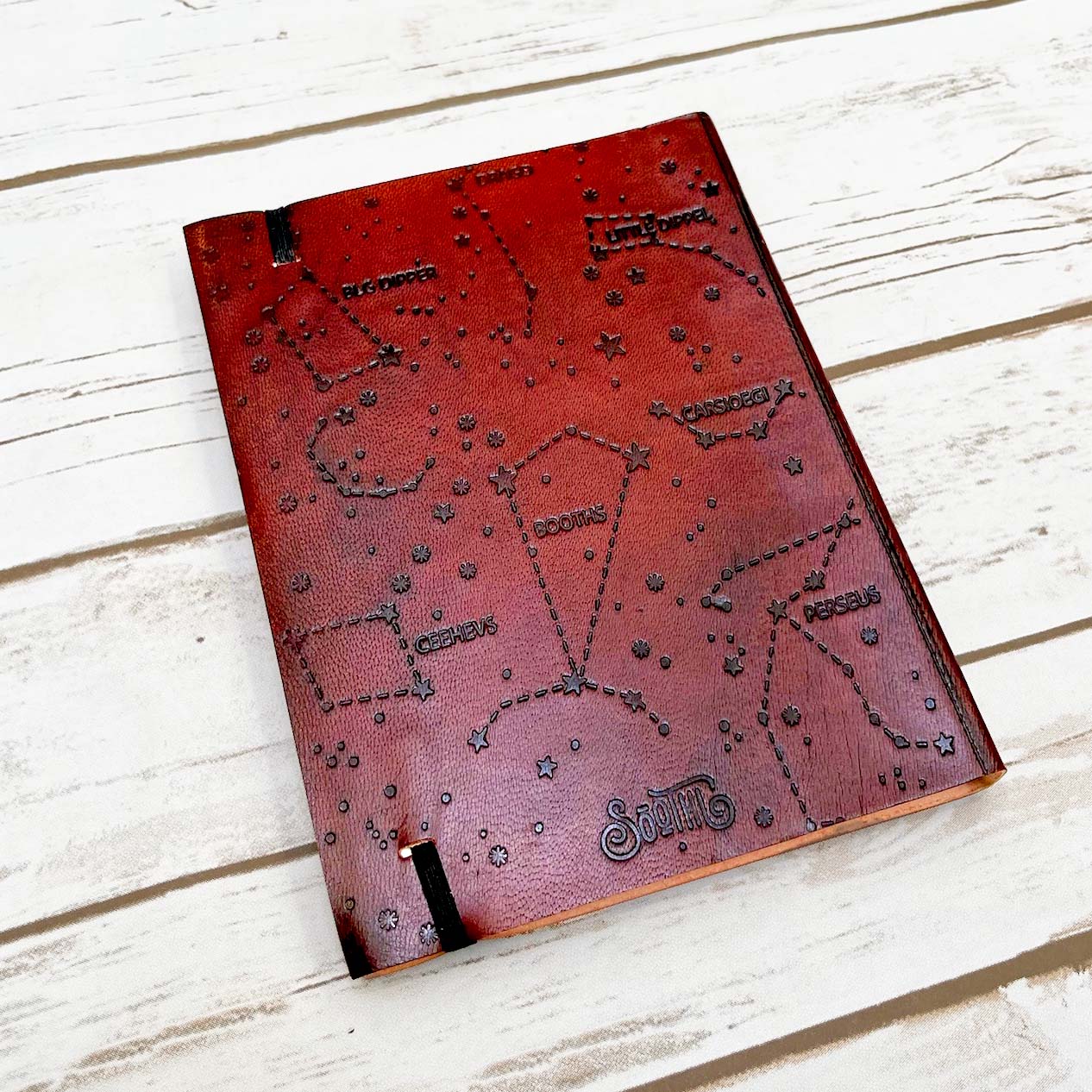 "If A Story" Leather Journal - Elastic Band