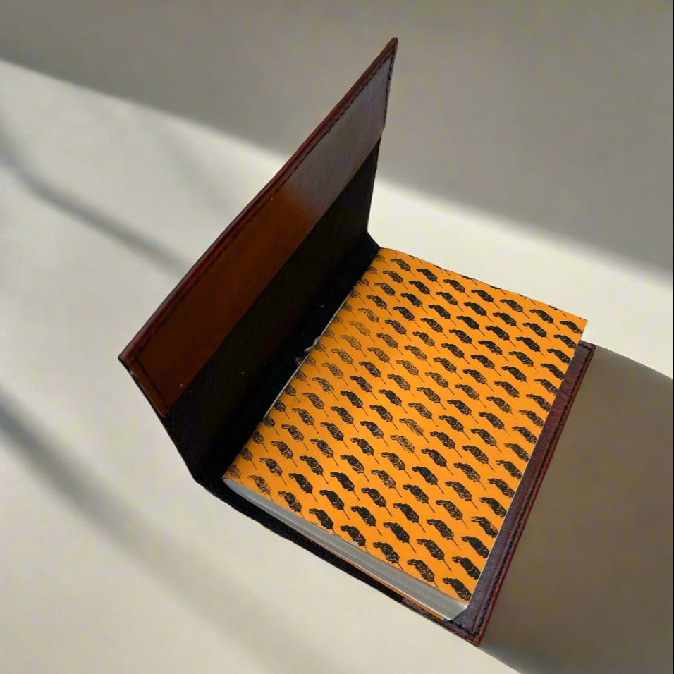 Inspiration-engraved leather notebook – handmade journal for affirmations, planning, or artistic journaling