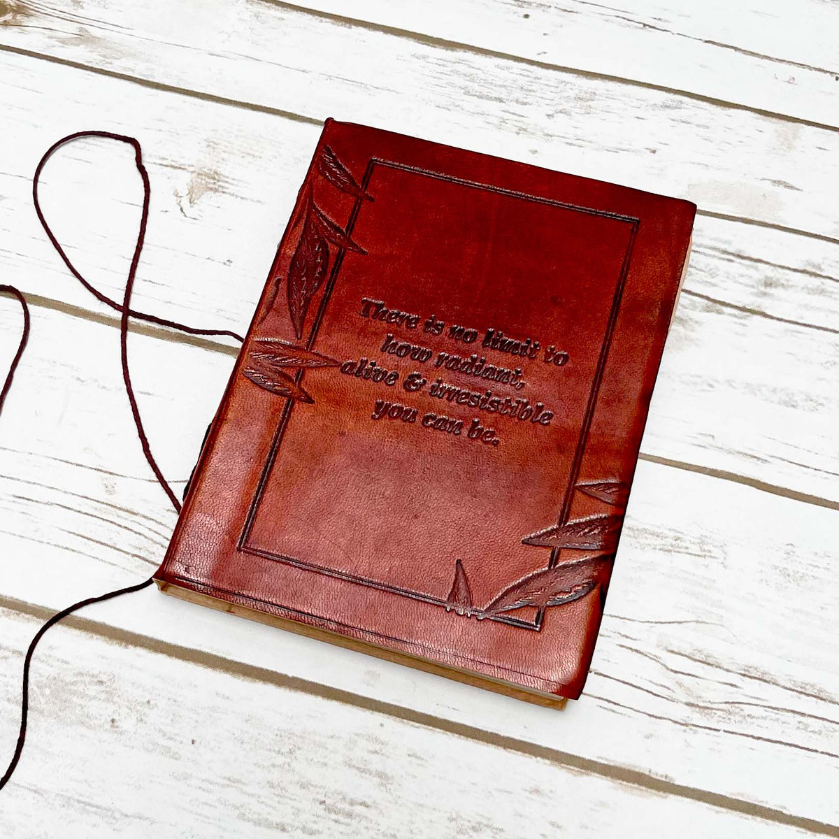 No Limit Quote Leather Journal - 8x6 Size