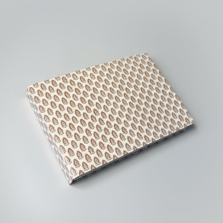Block Print Pattern variant of Jaipur leather sketchbook