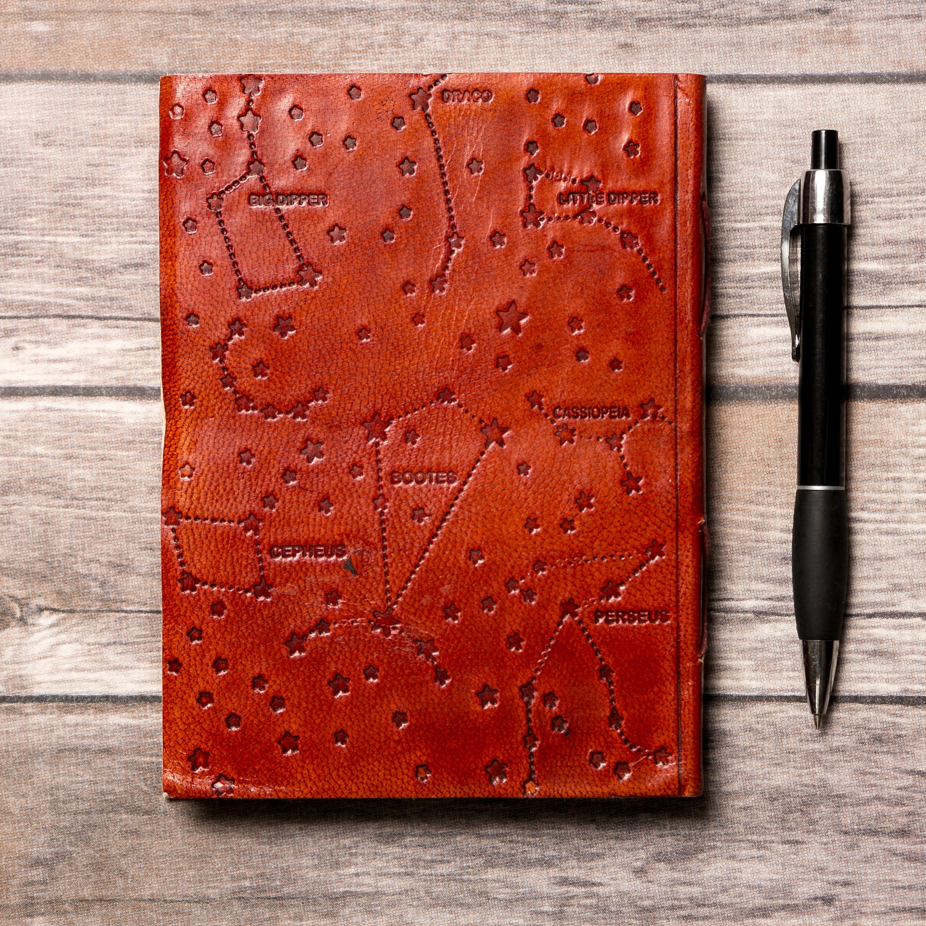 Astrology journal in leather cover – beautifully crafted for writing about your zodiac journey and planetary alignments