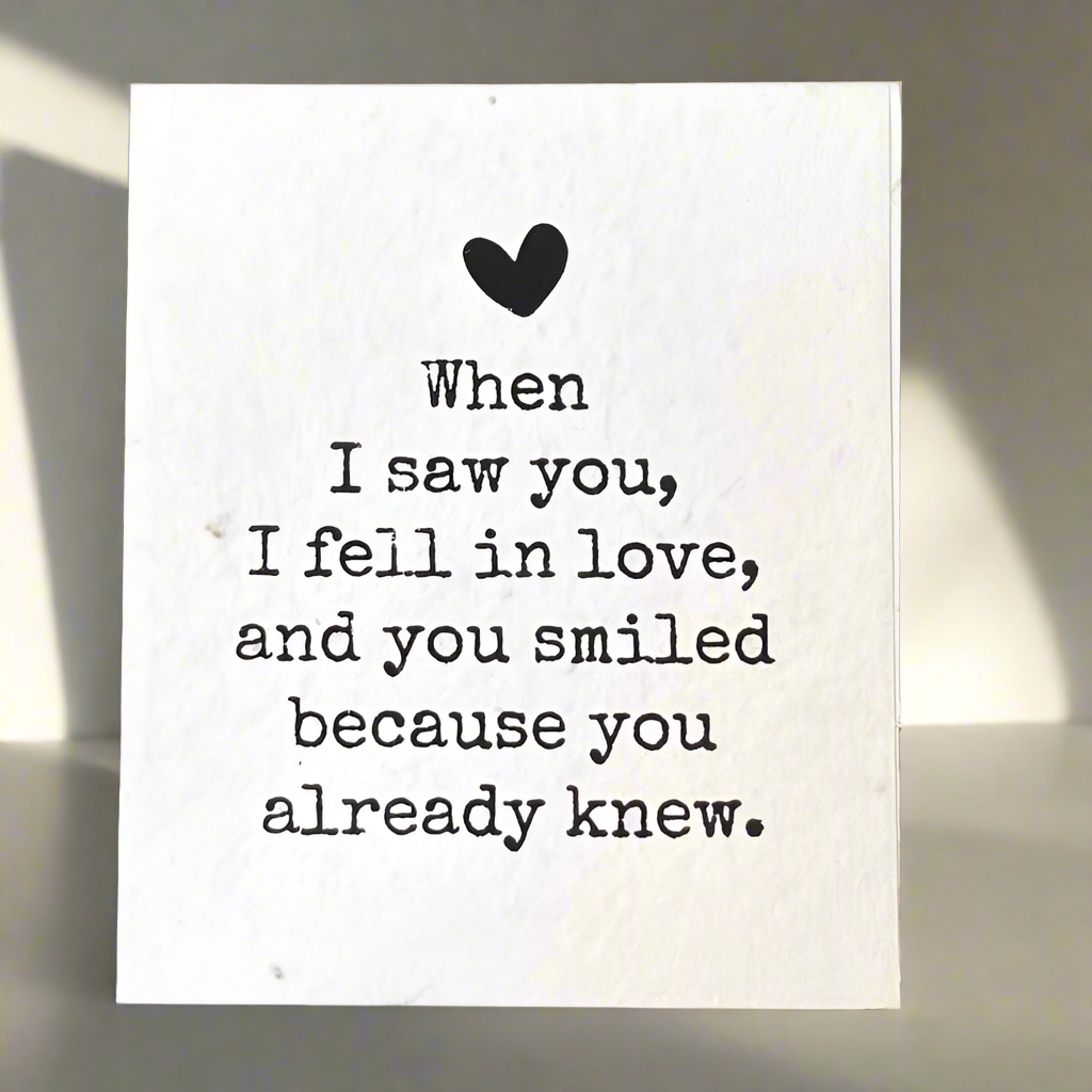 You Smiled - Plantable Card