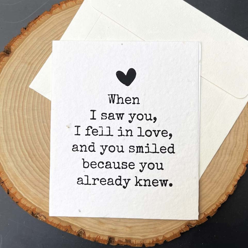 You Smiled - Plantable Card