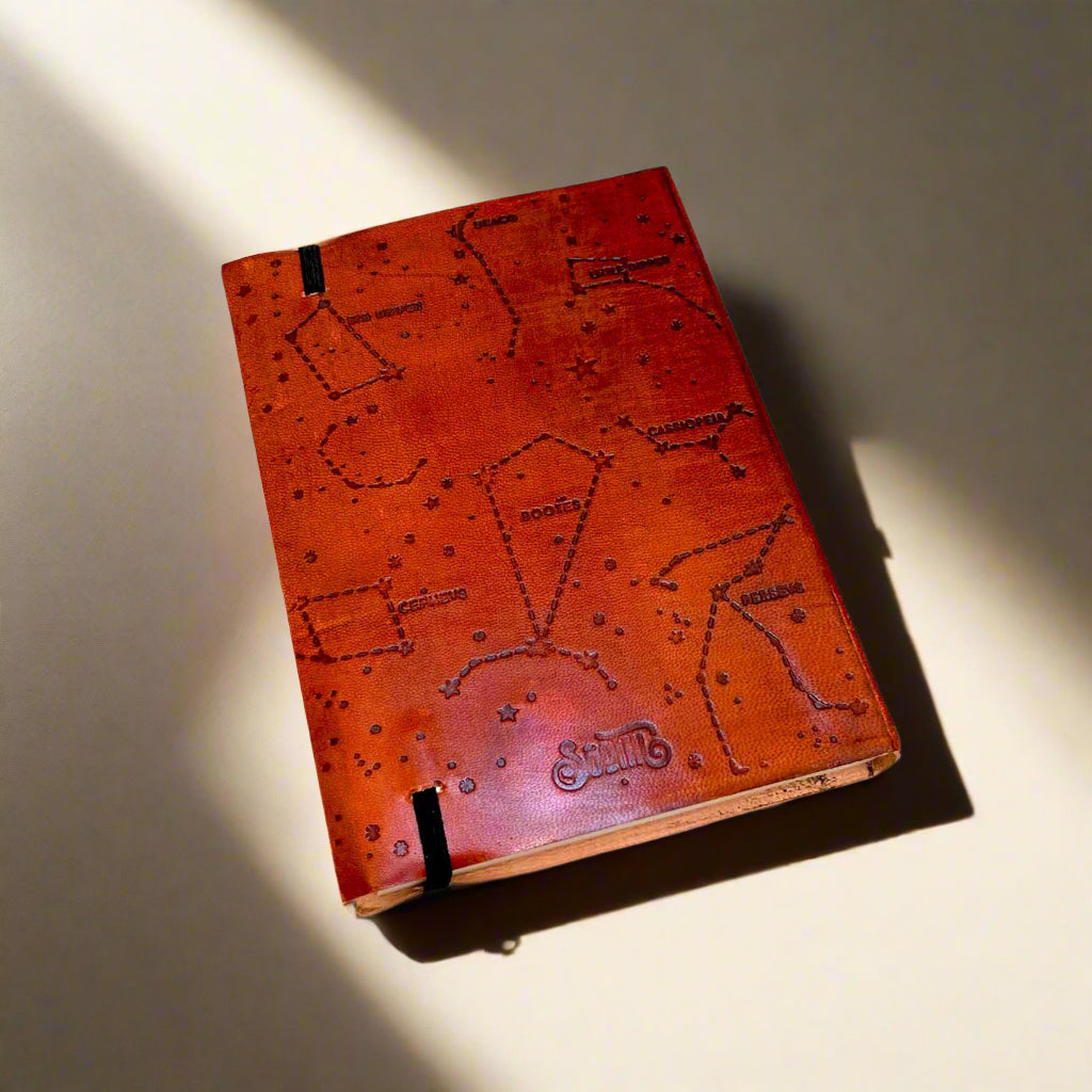 Elastic Band leather journal - Perfect for artists, writers, and creative thinkers, this journal encourages embracing the beautiful complexity of creation.