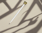 Minimalist cute pen with heart shape โ sleek, durable, and refillable for zero-waste writing