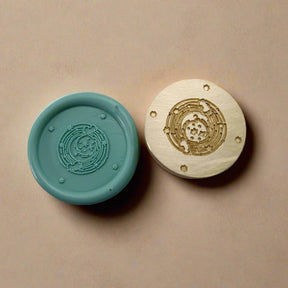 Celestial Moon & Stars Wax Seal Stamp - Enchanting Design for Invitations & Crafts
