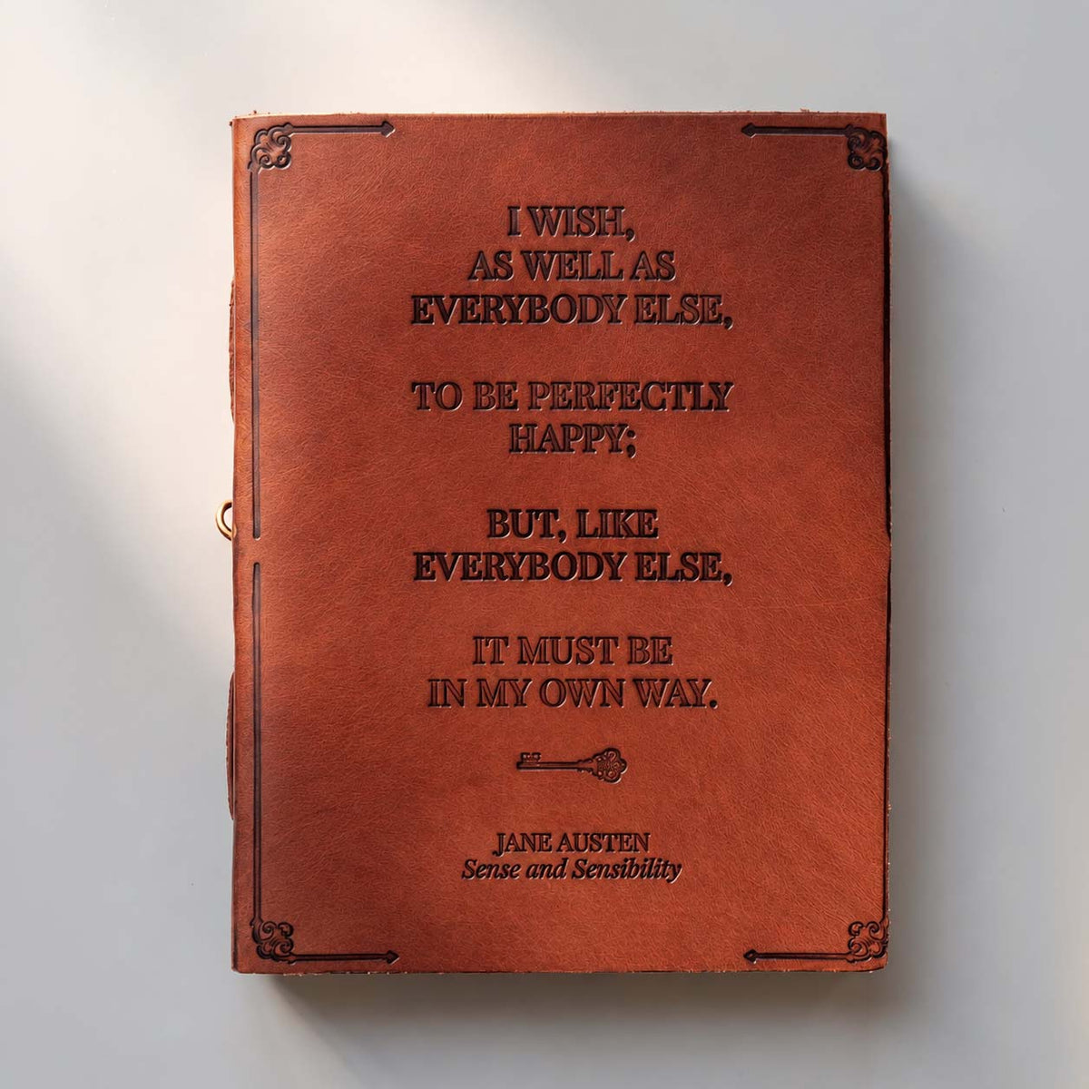 In My Own Way Quote Leather Journal
