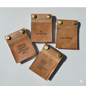 Eco-Friendly Refillable Leather Notepads