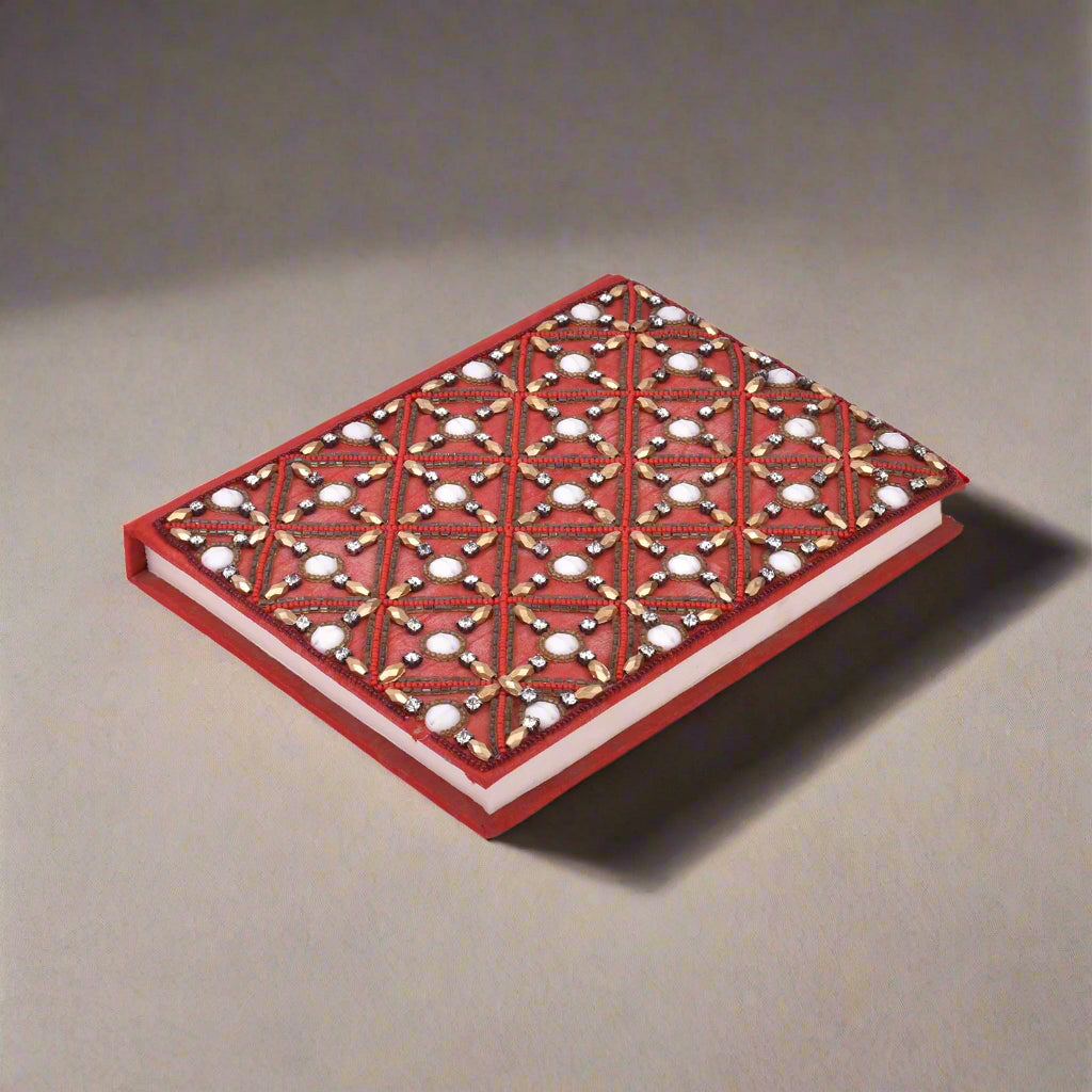PRE ORDER - Exquisite Zari Hand-Embroidered Journal - A Royal Artistry 5x7 Keepsake
