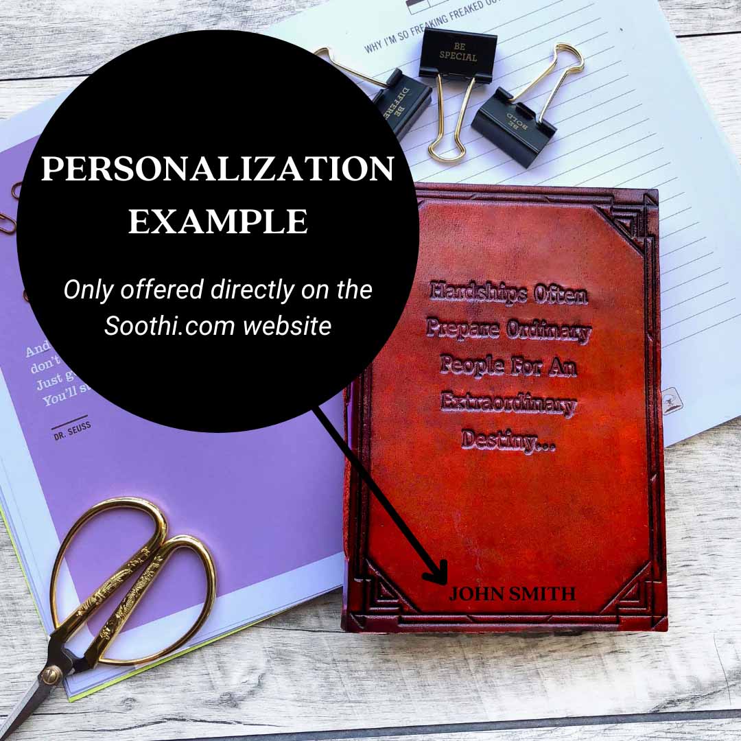 Hardships And Extraordinary Journey C.S. Lewis Quote Leather Journal - 7x5