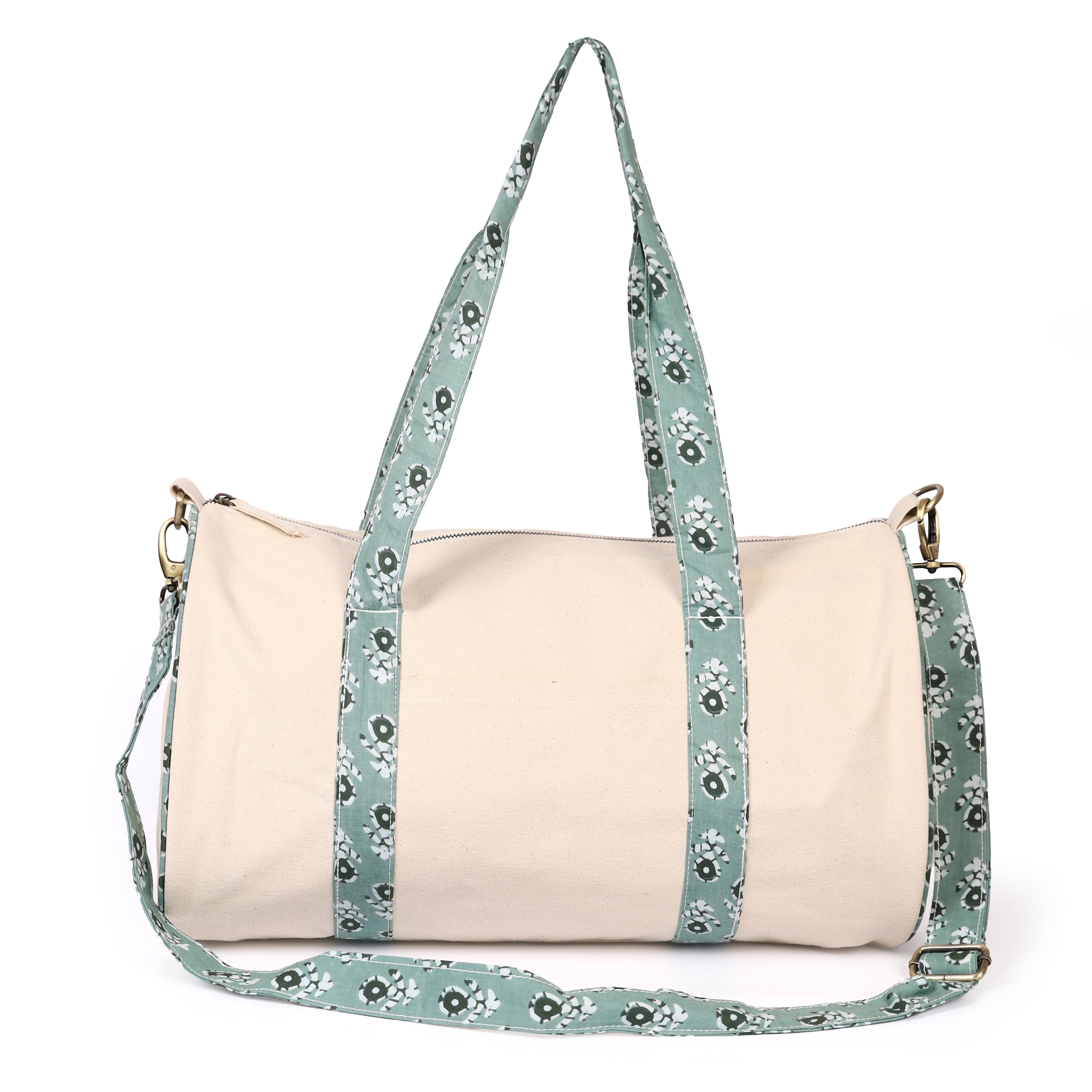 Artisan Canvas Duffle Bag - Washable Cotton Gym Bag & Compact Weekender