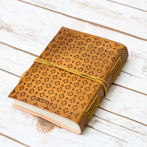 Artisan leather notebook with quote “Another Adventure” – made for explorers, travelers and goal setters