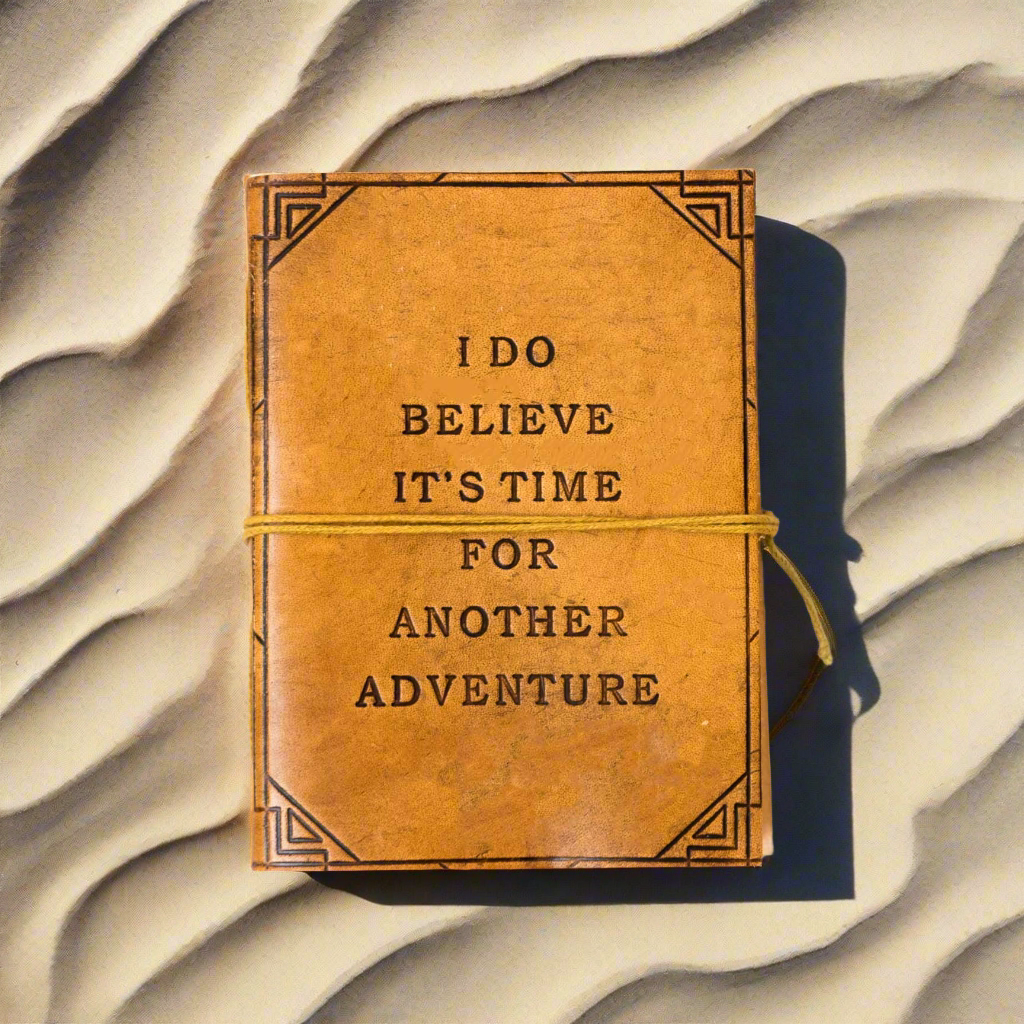 Another Adventure Quote Leather Journal