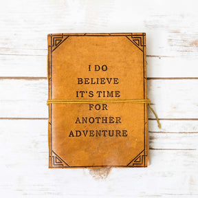 Another Adventure Quote Leather Journal