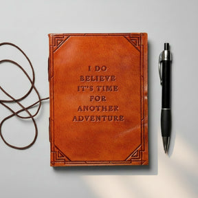 Another Adventure Quote Leather Journal