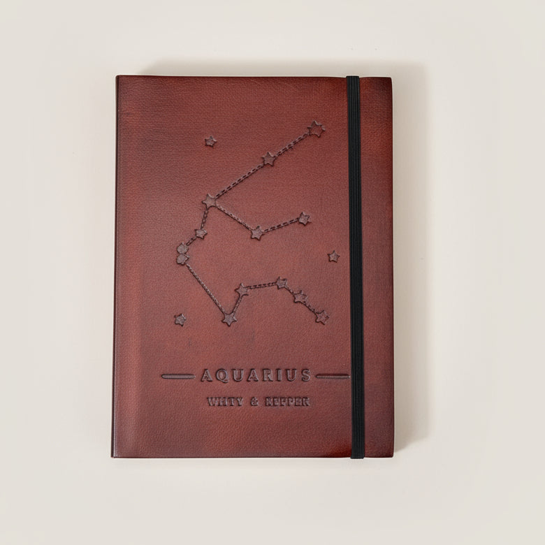 Astrology journal in leather cover – beautifully crafted for writing about your zodiac journey and planetary alignments