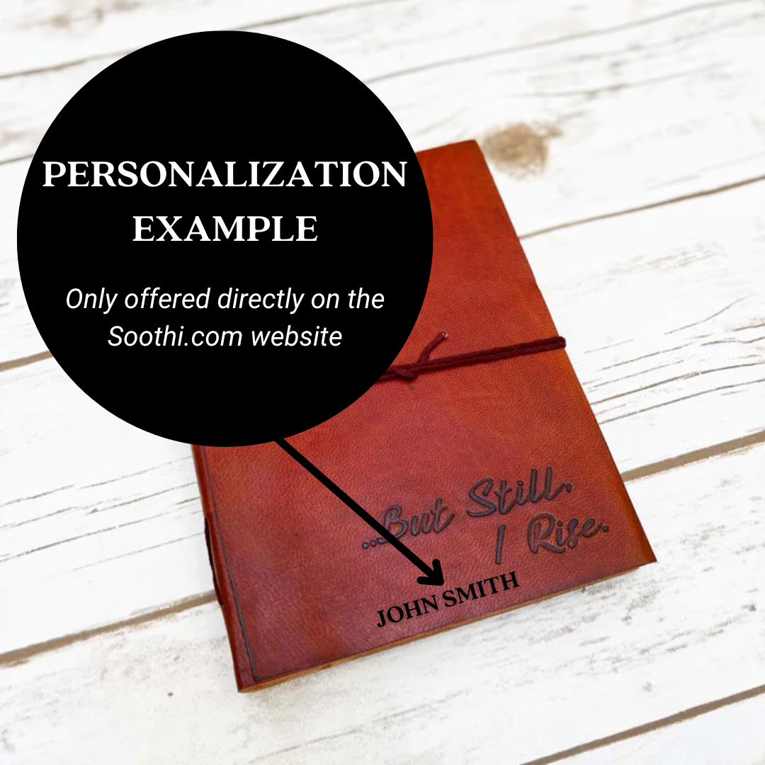 Personalization example with name printed below But Still I Rise quote