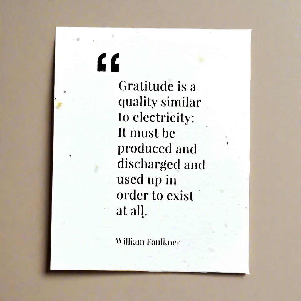Thank You Card - William Faulkner, Plantable Card