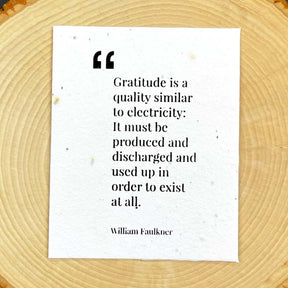 Thank You Card - William Faulkner, Plantable Card