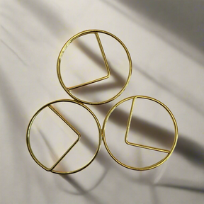 Stylish Gold Paper Clips - Unique Geometric & Decorative Designs (20 PCS)