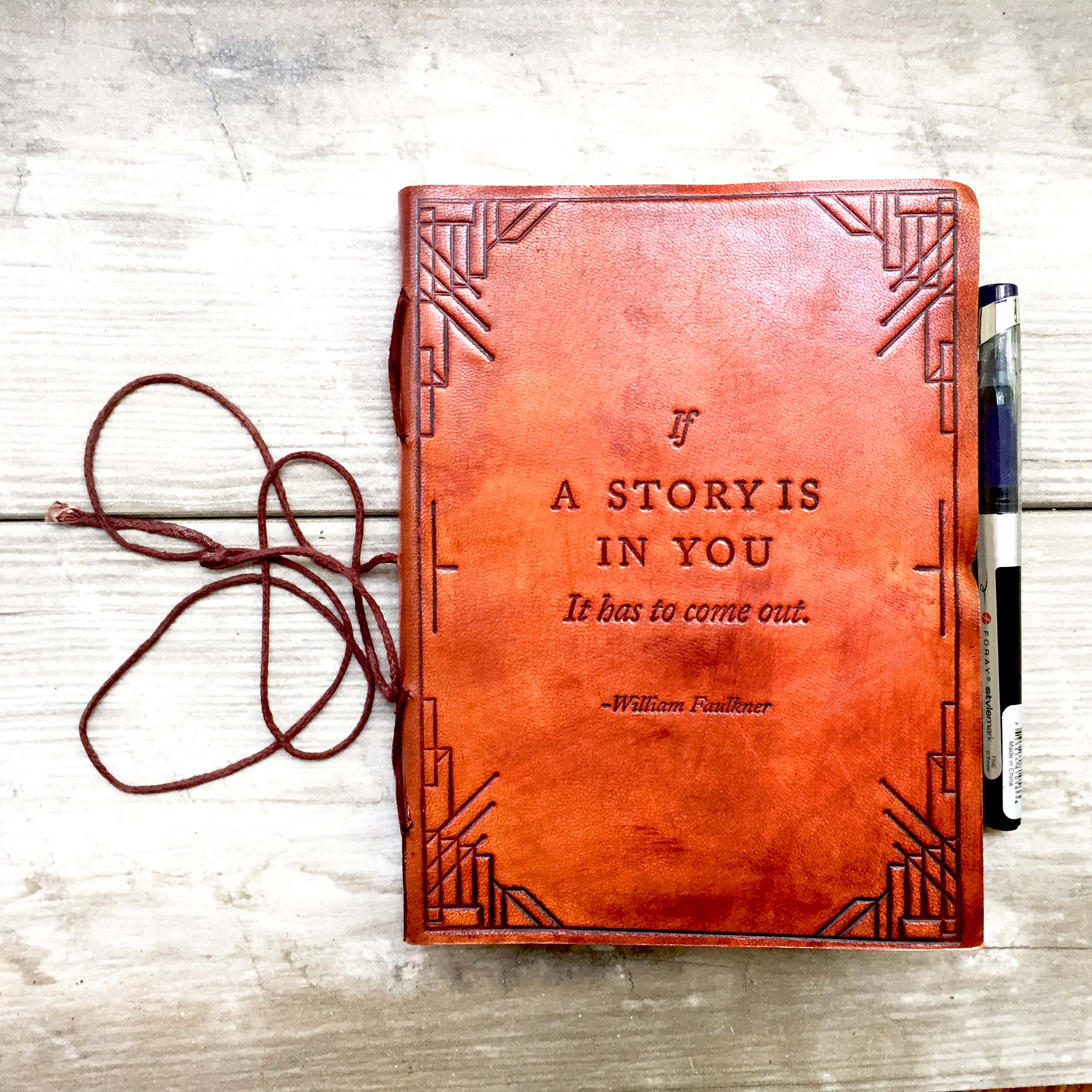 IF A STORY HANDMADE LEATHER JOURNAL by SOOTHI