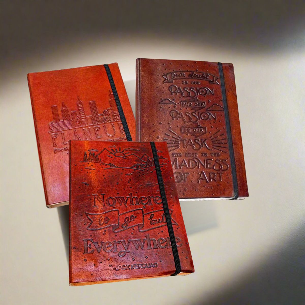 Elastic Band leather journal - Perfect for artists, writers, and creative thinkers, this journal encourages embracing the beautiful complexity of creation.