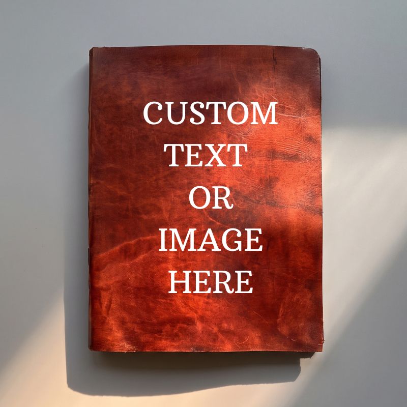 CUSTOM - FLOWER CHART: 10x13 Leather Journal With Latch