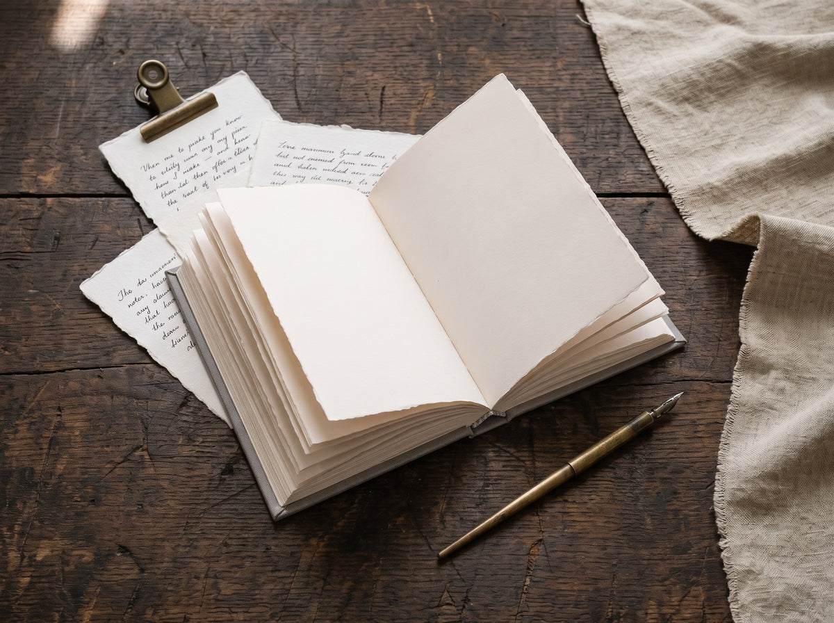 Gray Zari Hand-Embroidered Journal