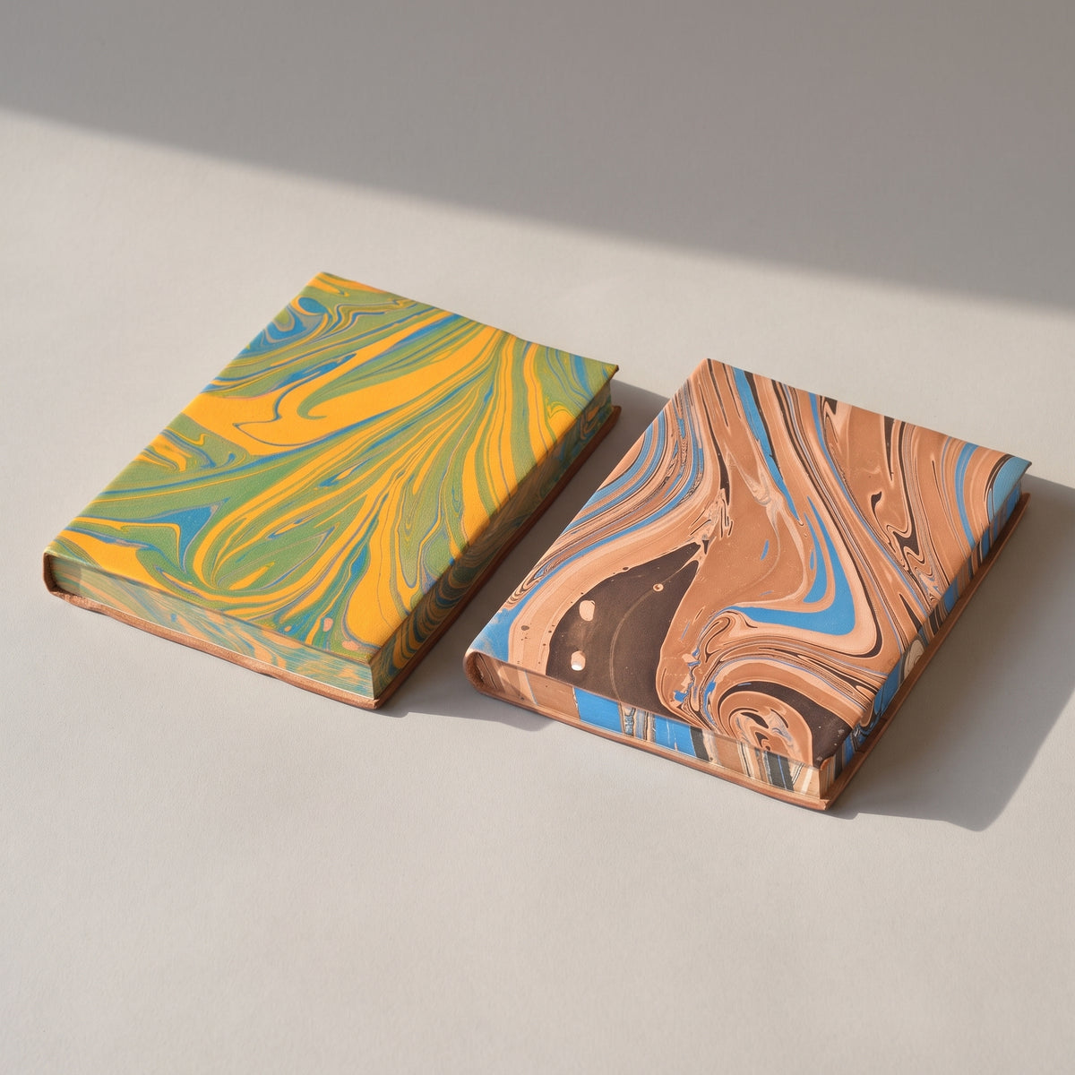 Hand-Marbled Leather Journal