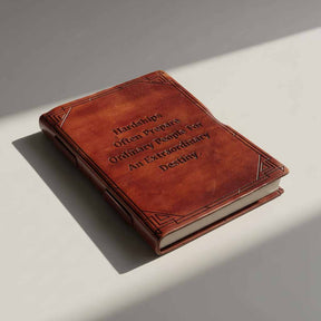 Hardships And Extraordinary Journey C.S. Lewis Quote Leather Journal - 7x5