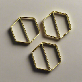 Stylish Gold Paper Clips - Unique Geometric & Decorative Designs (20 PCS)