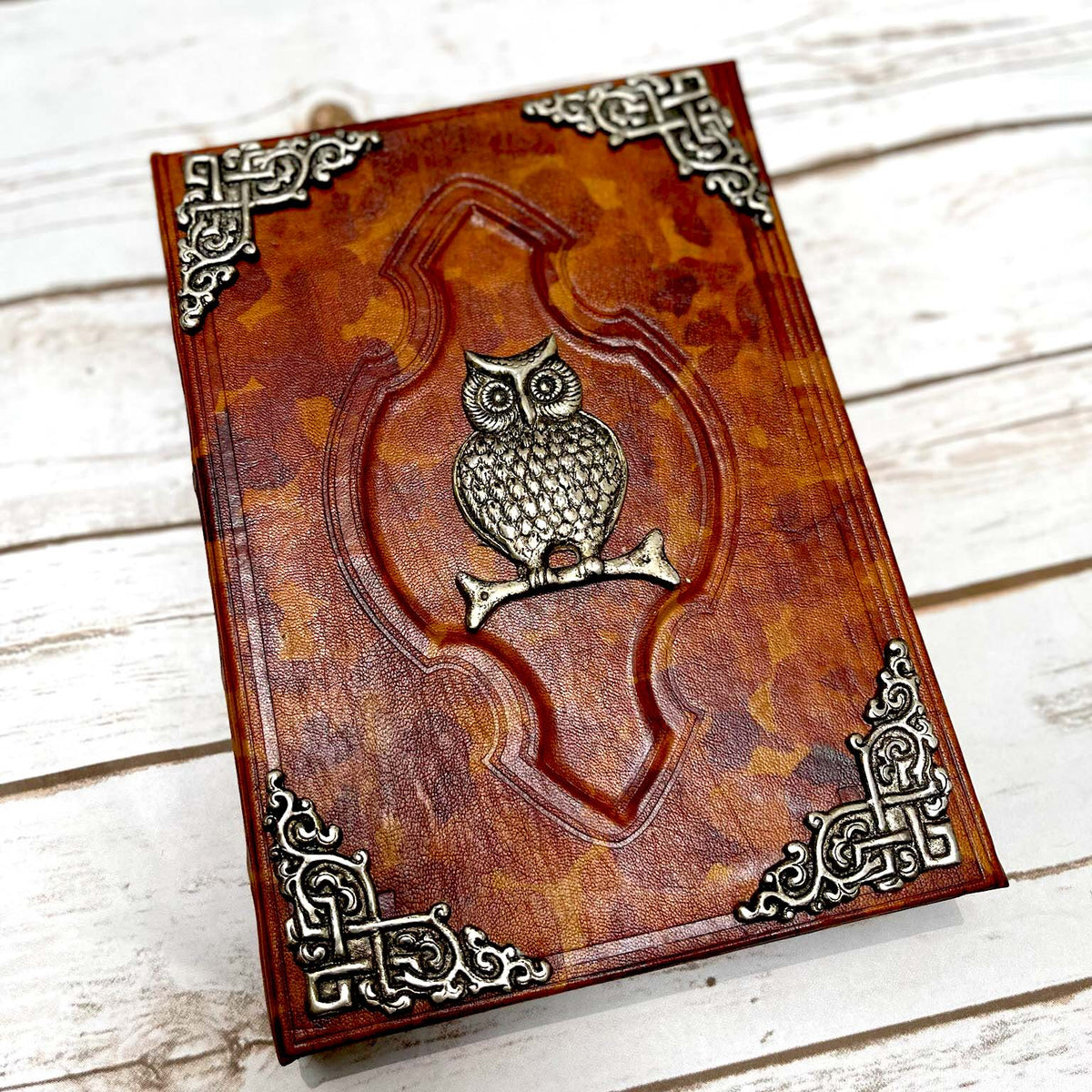"Wisdom Keeper" Upcycled Leather Handmade Journal with Recycled Paper