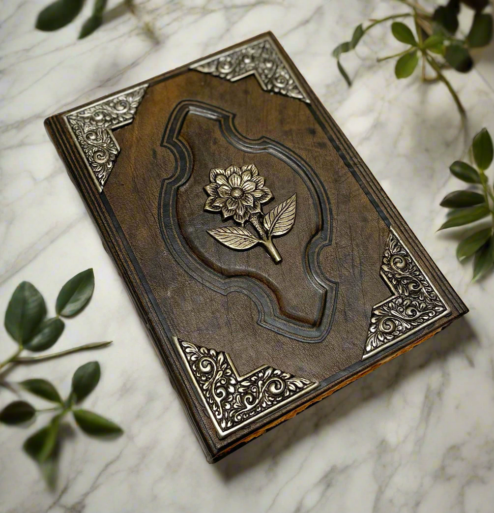 "Blossom of Thoughts" Upcycled Leather Handmade Journal