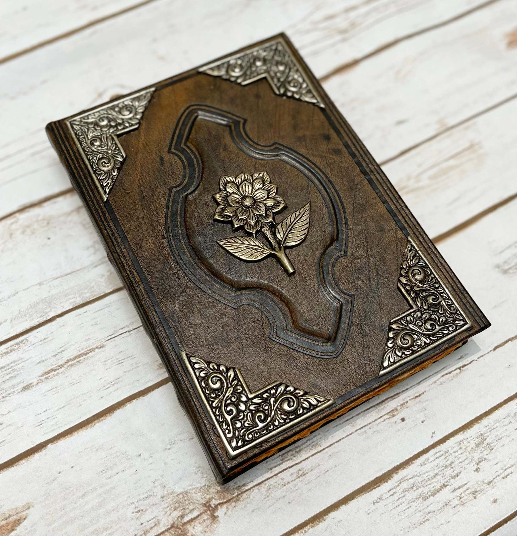 "Blossom of Thoughts" Upcycled Leather Handmade Journal