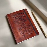 Elastic Band leather journal - Perfect for artists, writers, and creative thinkers, this journal encourages embracing the beautiful complexity of creation.