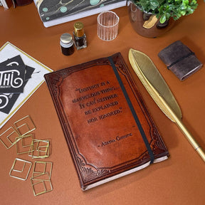 Instinct Is A Marvelous Thing Agatha Christie Quote Leather Journal - 7x5
